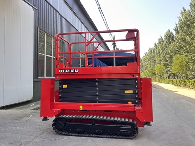 Plataforma de trabajo de elevación de accionamiento eléctrico con orugas de acero 