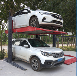 Espacio de estacionamiento tridimensional mecánico de dos 